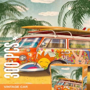 Puzzle 300 Pieces - Mandala - The Hippy Van - High Quality Puzzle
