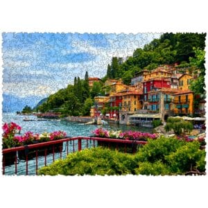 Jig Jung 500 Pieces Wooden Puzzle | Varenna Town, Italy | Crazy Shape Puzzle 🧩
