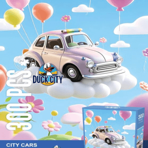 Puzzle 300 Pieces Playful Mario | Car and Ballons 🚗🎈 City Cars Collection | Velvet Puzzle | Playful Mario Comes With Poster | High Quality Puzzle