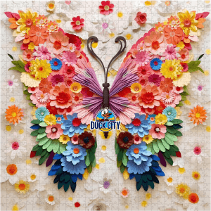 Playful Mario Puzzle 1024 Pieces | Butterfly and Roses🦋 New Collection | Velvet Puzzle | Playful Mario Comes With Poster | High Quality Puzzle | 2D Puzzle